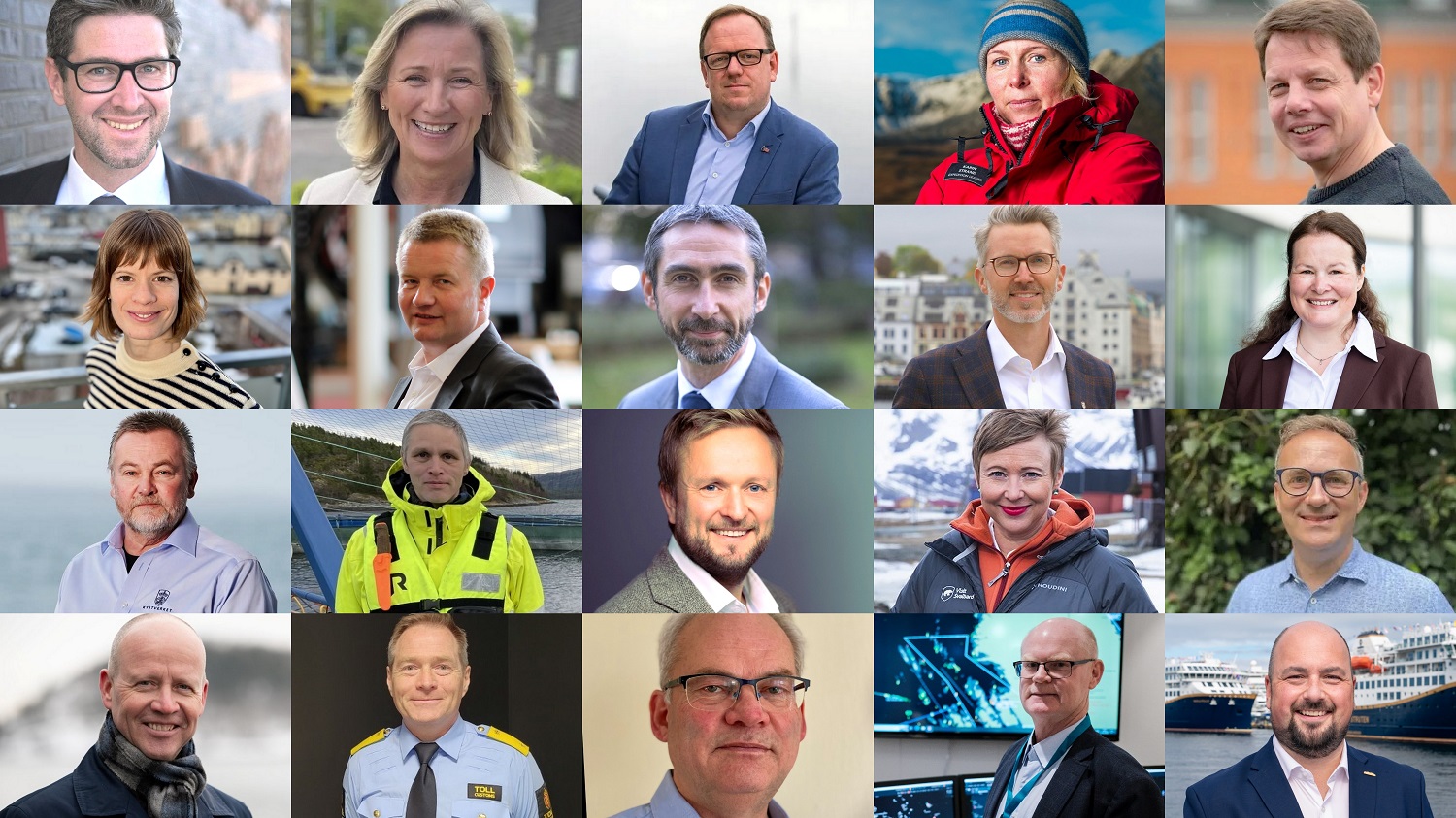 Some of the contributors who will be joining The Norwegian Cruise Conference in Aalesund
