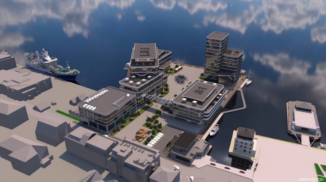 Buildings by the sea