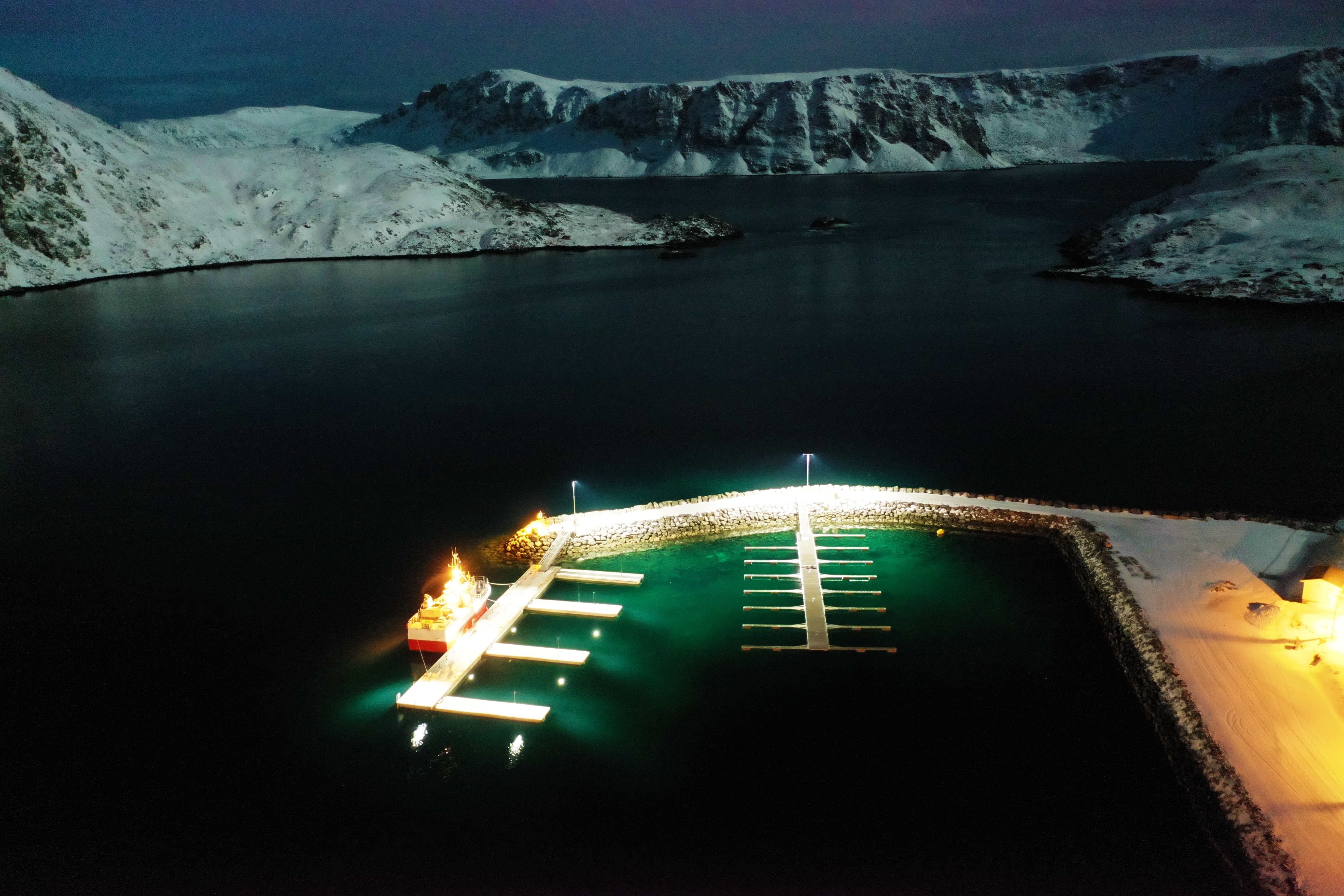 Fiskerihavna i Kamøyvær, Nordkapp kommune, fikk tilskudd gjennom tilskuddsordningen i 2023.