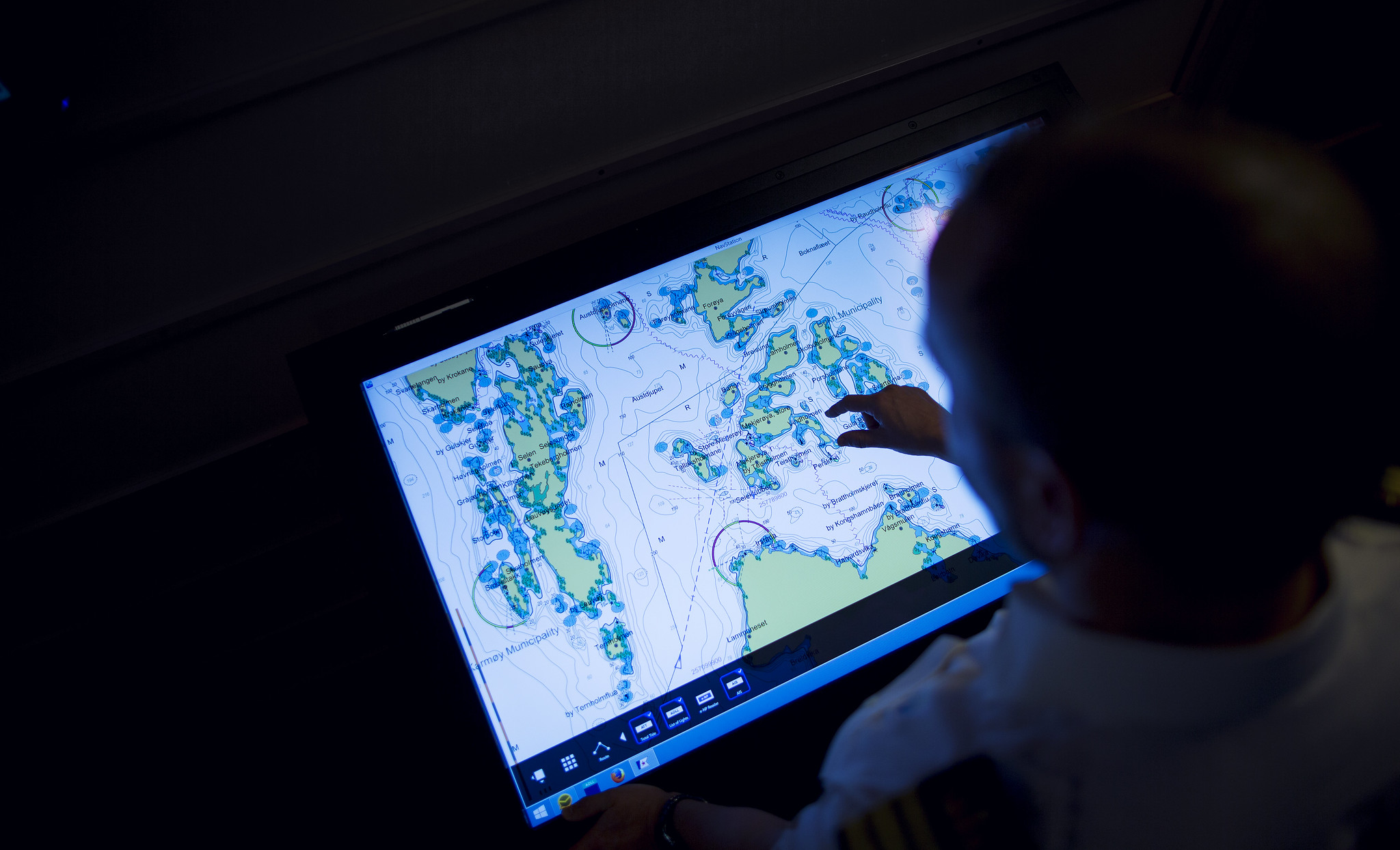 Bilde av en skjerm med kart