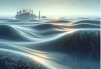 KI-generert illustrasjon: Et hav av data