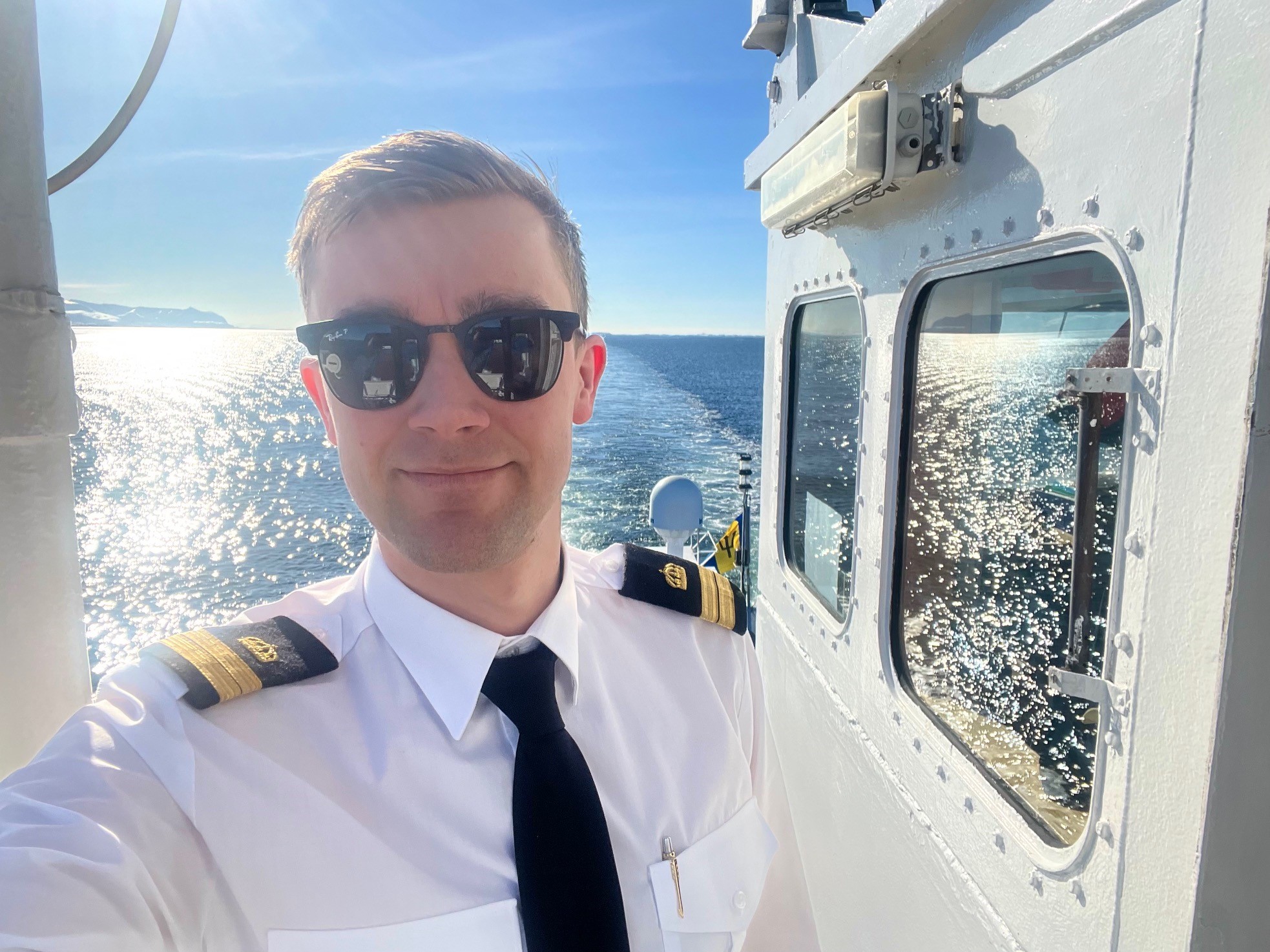 Bilde av Sindre Holberg som er ute på losoppdrag.